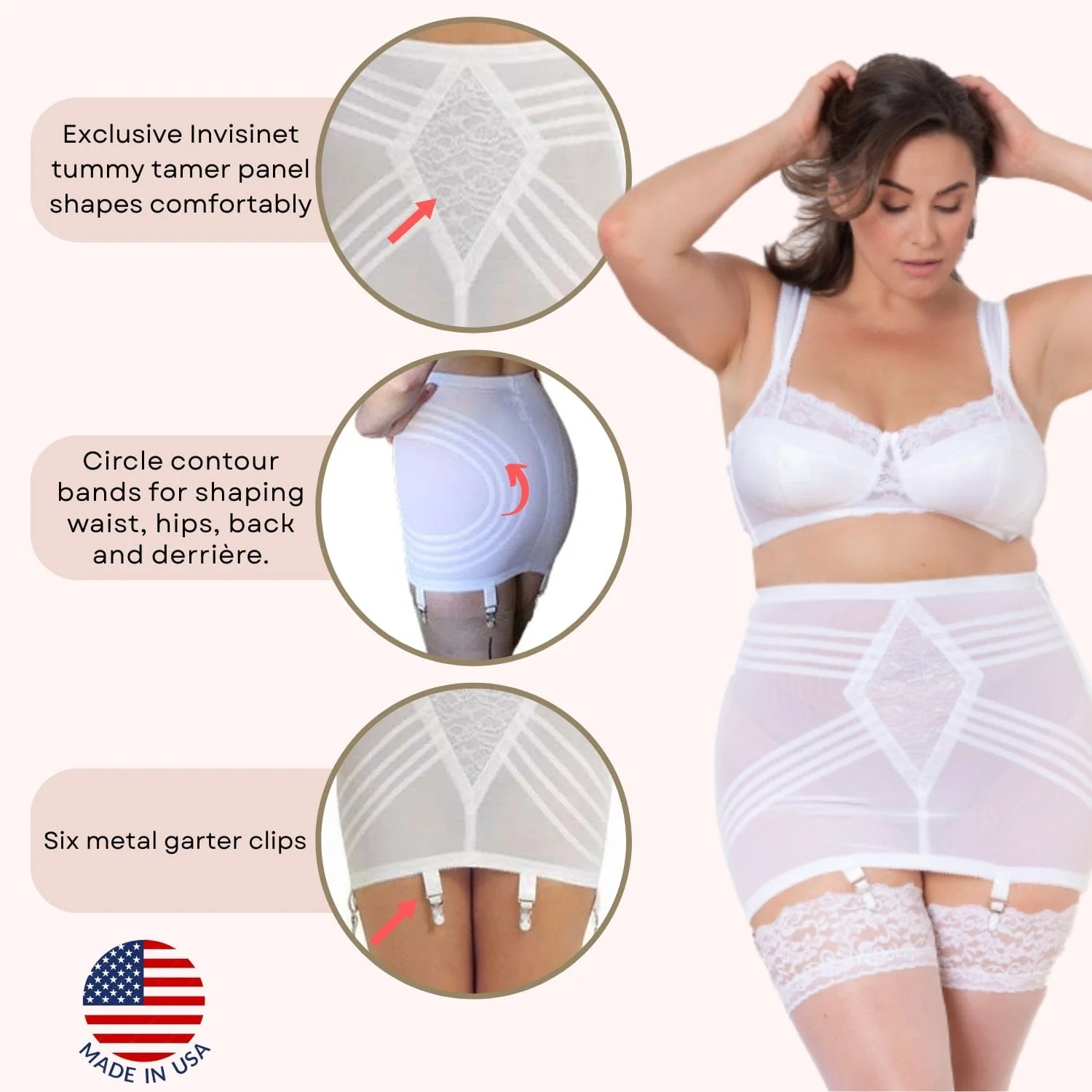 Style 1359 | Waistline Open Bottom Breathable Power Mesh Fabric | Firm to Extra Firm Support - Image 14