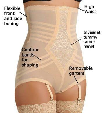 High Waist Panty Girdle with Detachable Garters, Firm Shaping | Style 6109 - Image 5