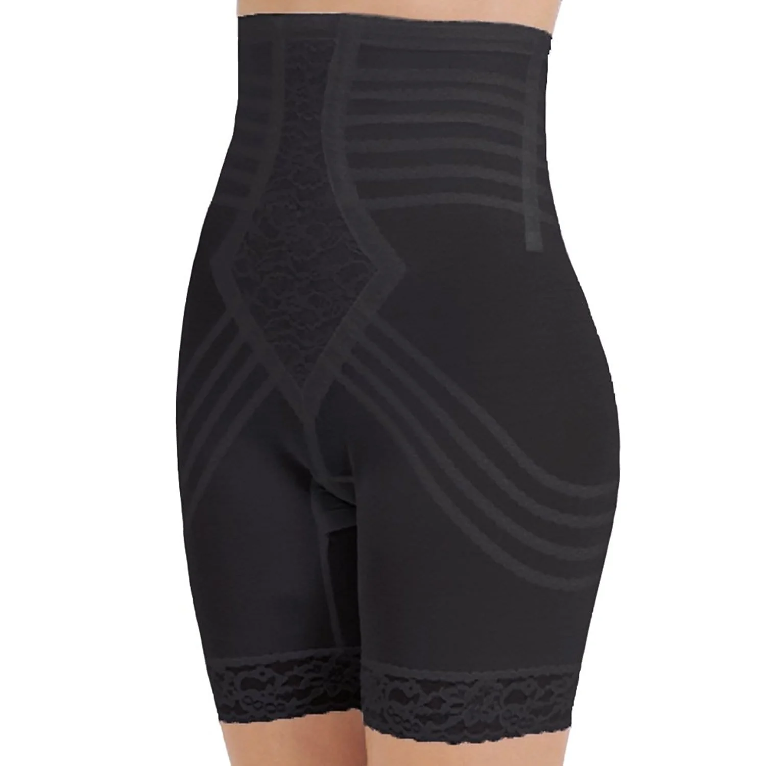 Style 6201 | Breathable High Waist Thigh Slimmer with Side Zipper | No Roll Power Mesh Hourglass Shaper | Firm to Extra Firm Support - Image 3