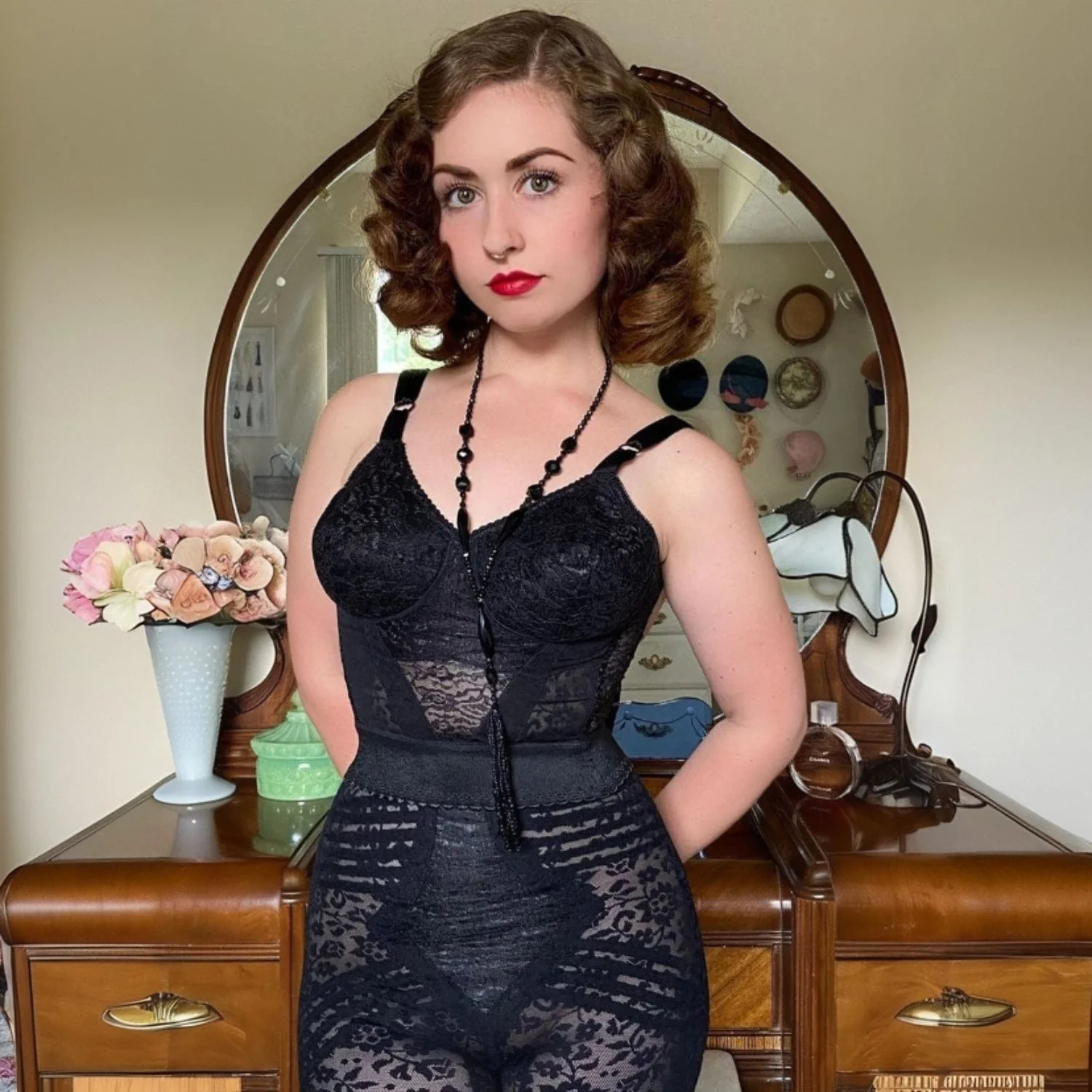 Style 6207 |  No Roll High Waist Lace Thigh Slimmer with Extra Firm Support - Image 10