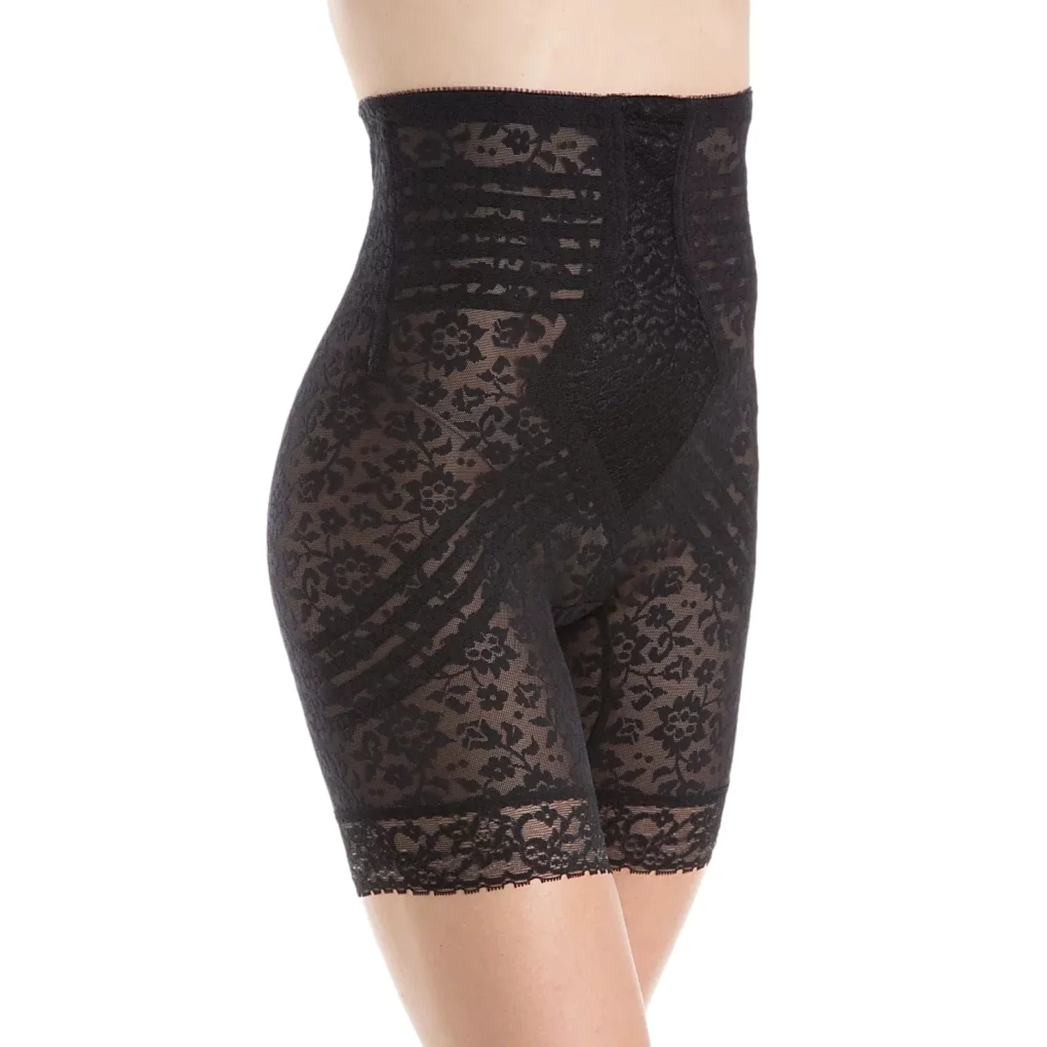 Style 6207 |  No Roll High Waist Lace Thigh Slimmer with Extra Firm Support - Image 3