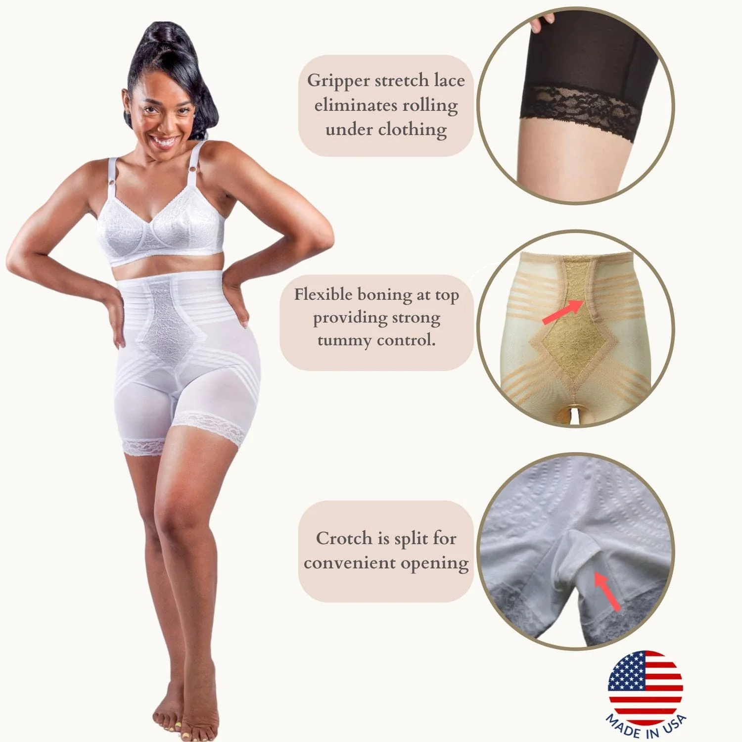 Style 6209 | Breathable High Waist Thigh Slimmer | No Roll Power Mesh Hourglass Shaper |  Firm to Extra Firm Support - Image 13