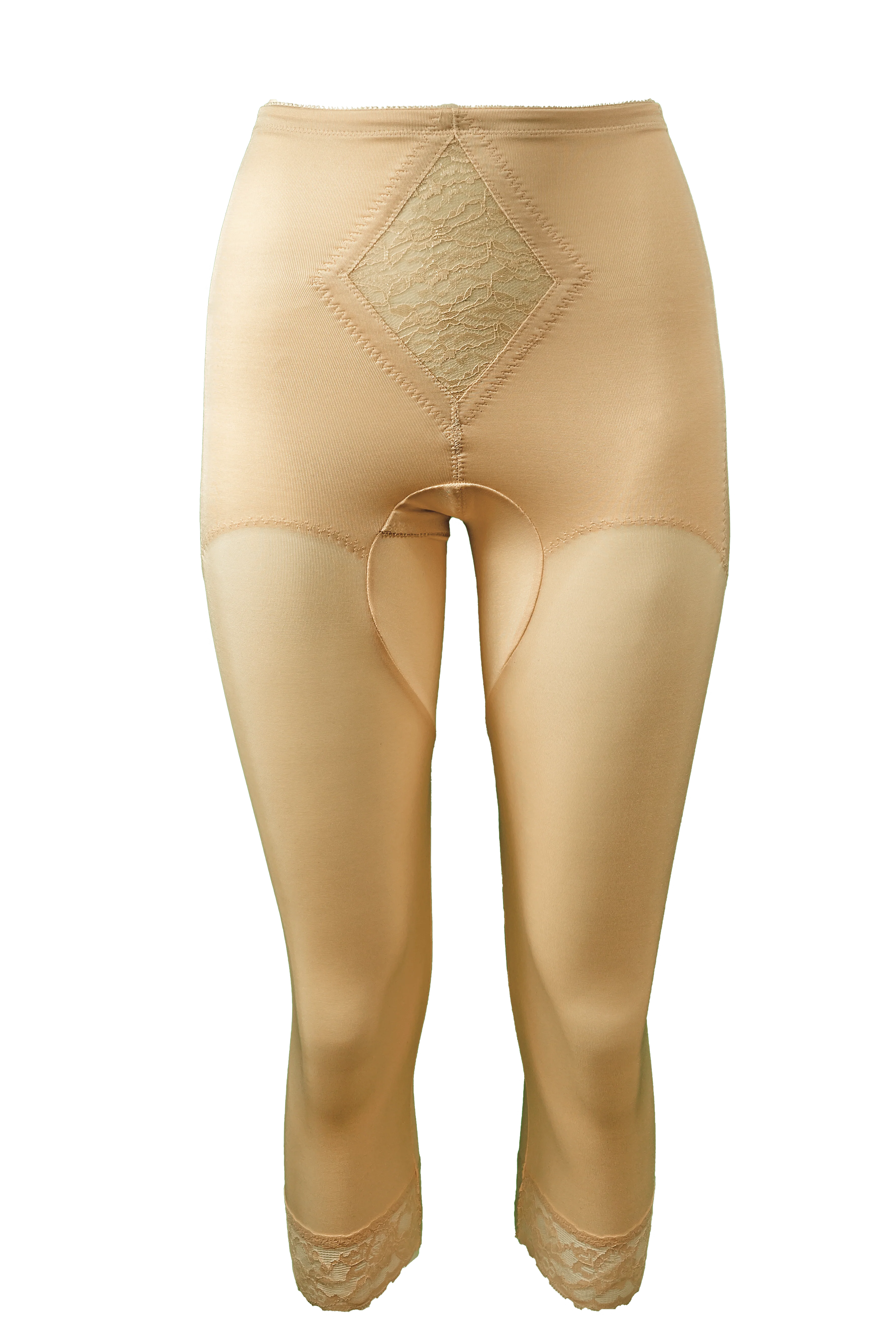 Style 6265 | Waistline Capri Pant Liner with Tummy Control Panel| Memory Compression Fabric | Medium Support - Image 15