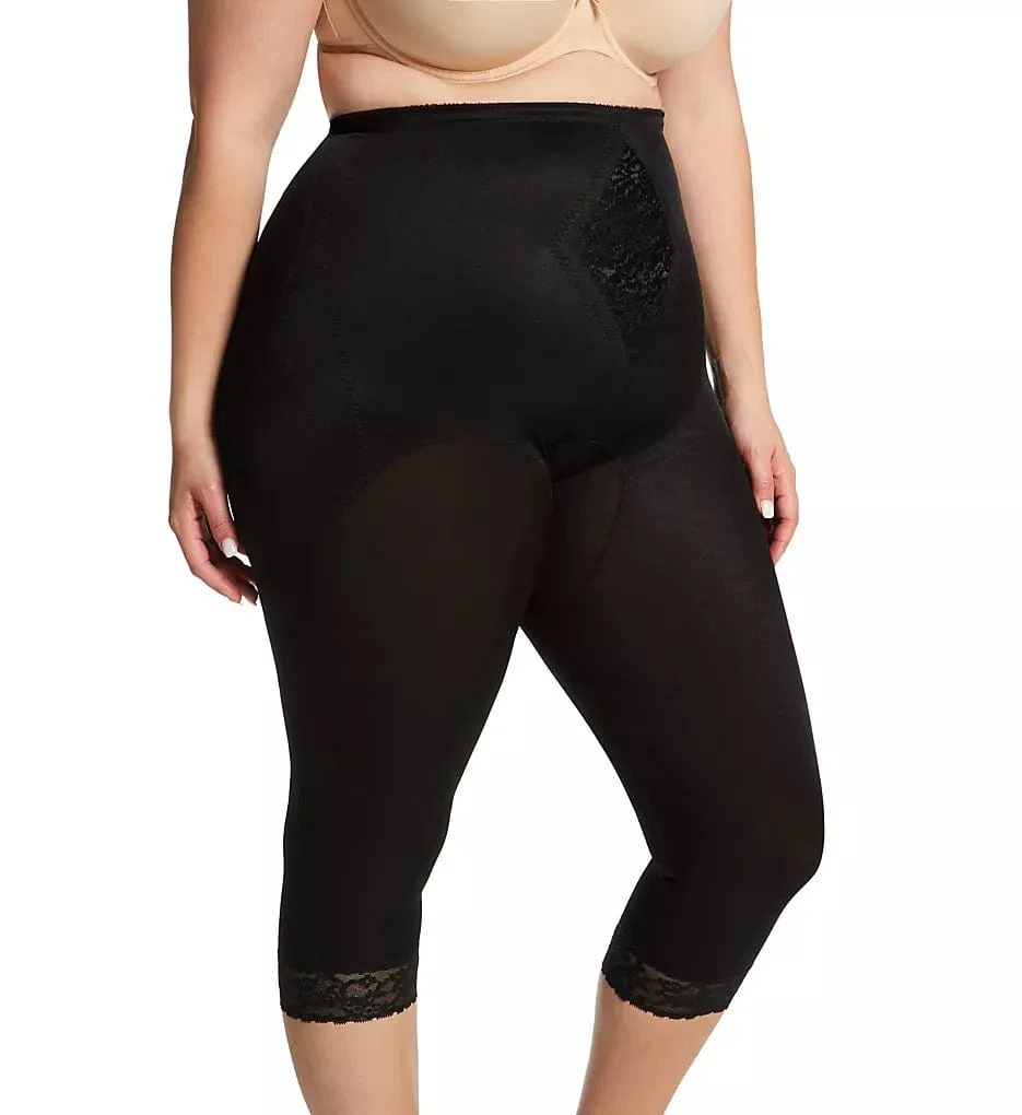 Style 6265 | Waistline Capri Pant Liner with Tummy Control Panel| Memory Compression Fabric | Medium Support - Image 6