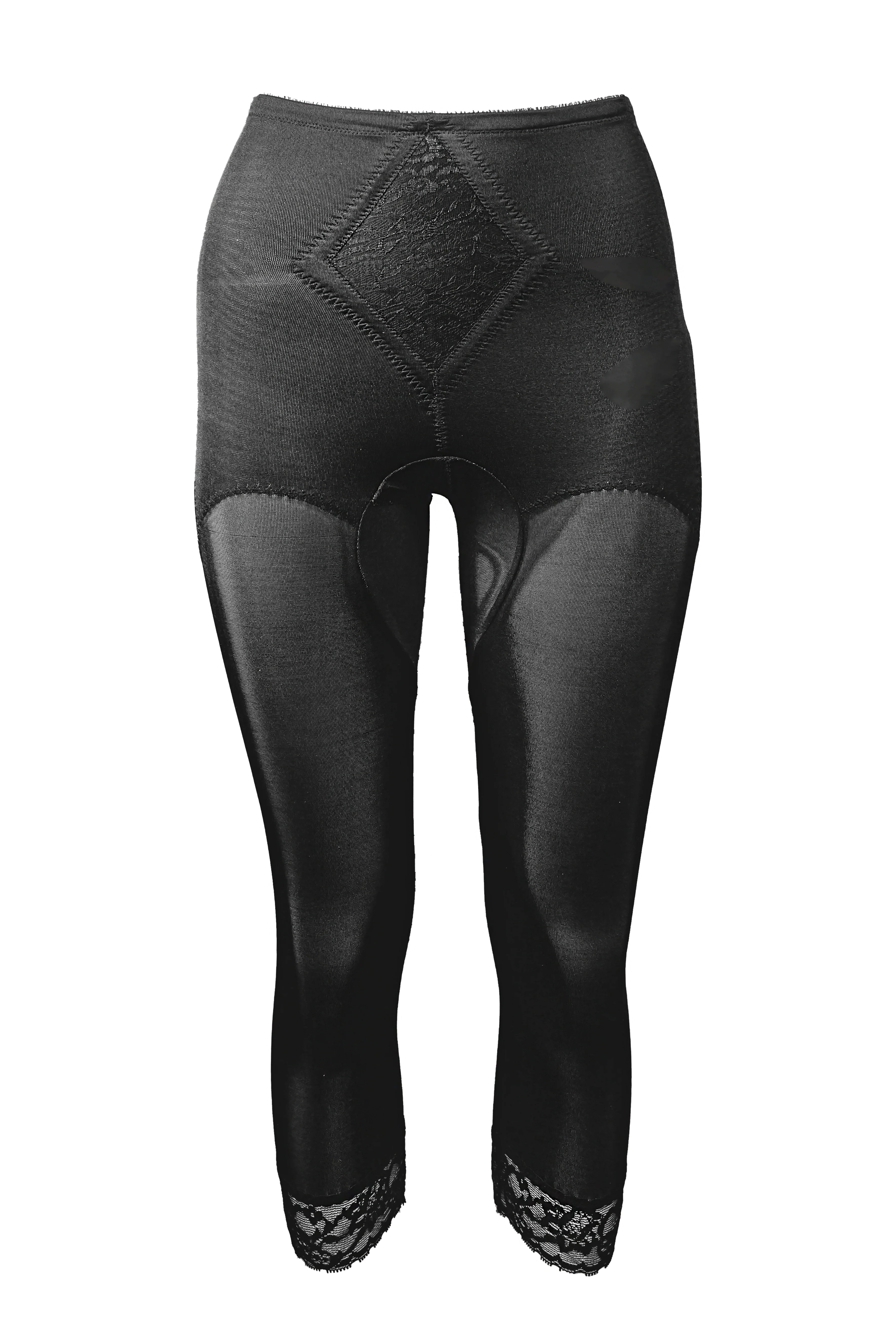 Style 6265 | Waistline Capri Pant Liner with Tummy Control Panel| Memory Compression Fabric | Medium Support - Image 9