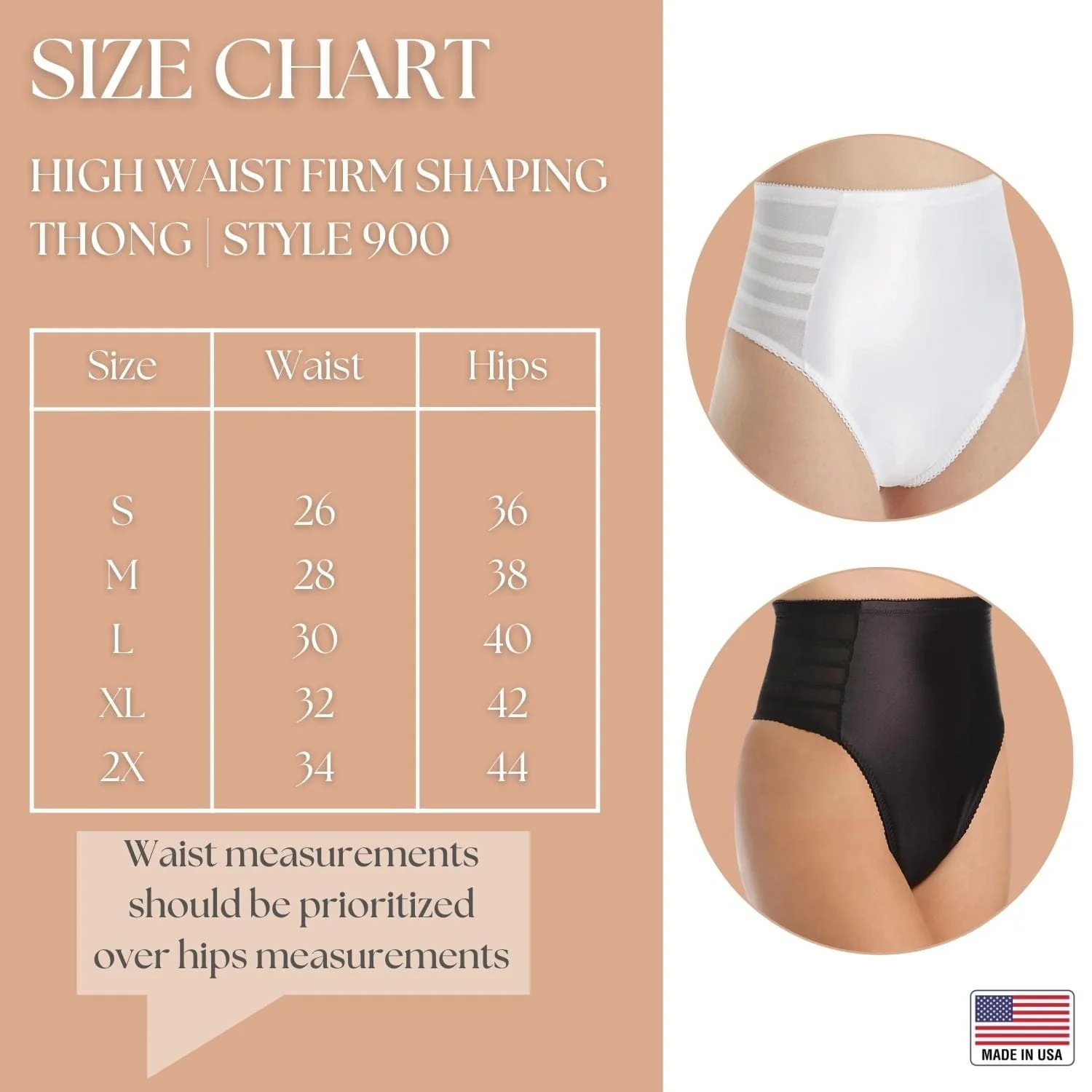 High Waist Firm Shaping Thong | Style 900 - Image 14